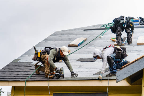 Professional Gutter Installation technician working in Norborne, MO